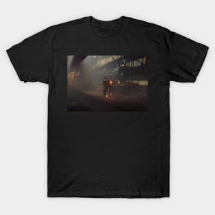 GWR Loco shed at night T-Shirt